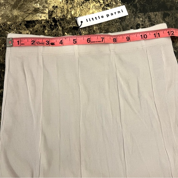 🆕NWT Little Parni White Ribbed Skirt - Picture 8 of 8